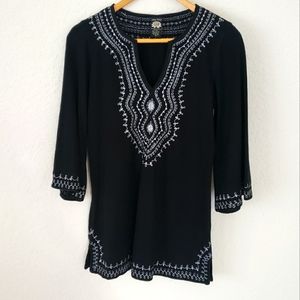 LUCKY BRAND Hippie Embroidered Tunic